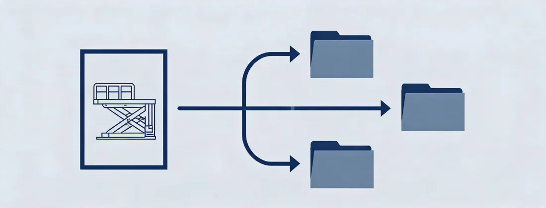 Illustrated RFQ routing map from buyer brief to factory replies